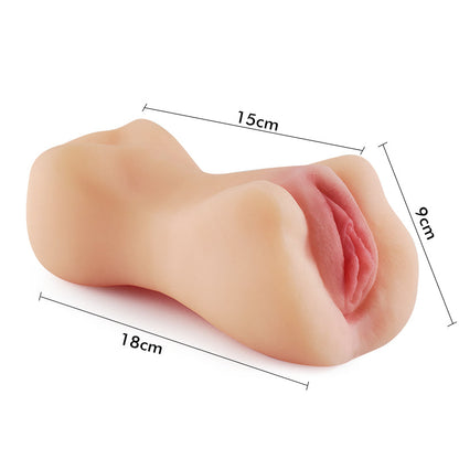Masturbador de bolsillo realista coño vulva clítoris suave
