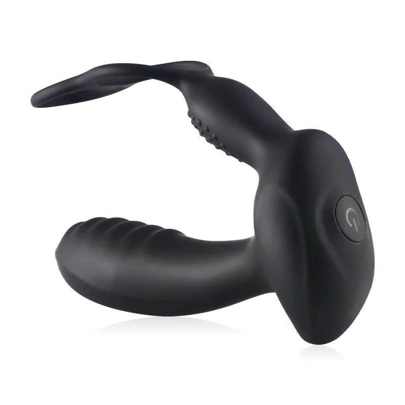Vibrador anal inovador + anel peniano 10 vibrações