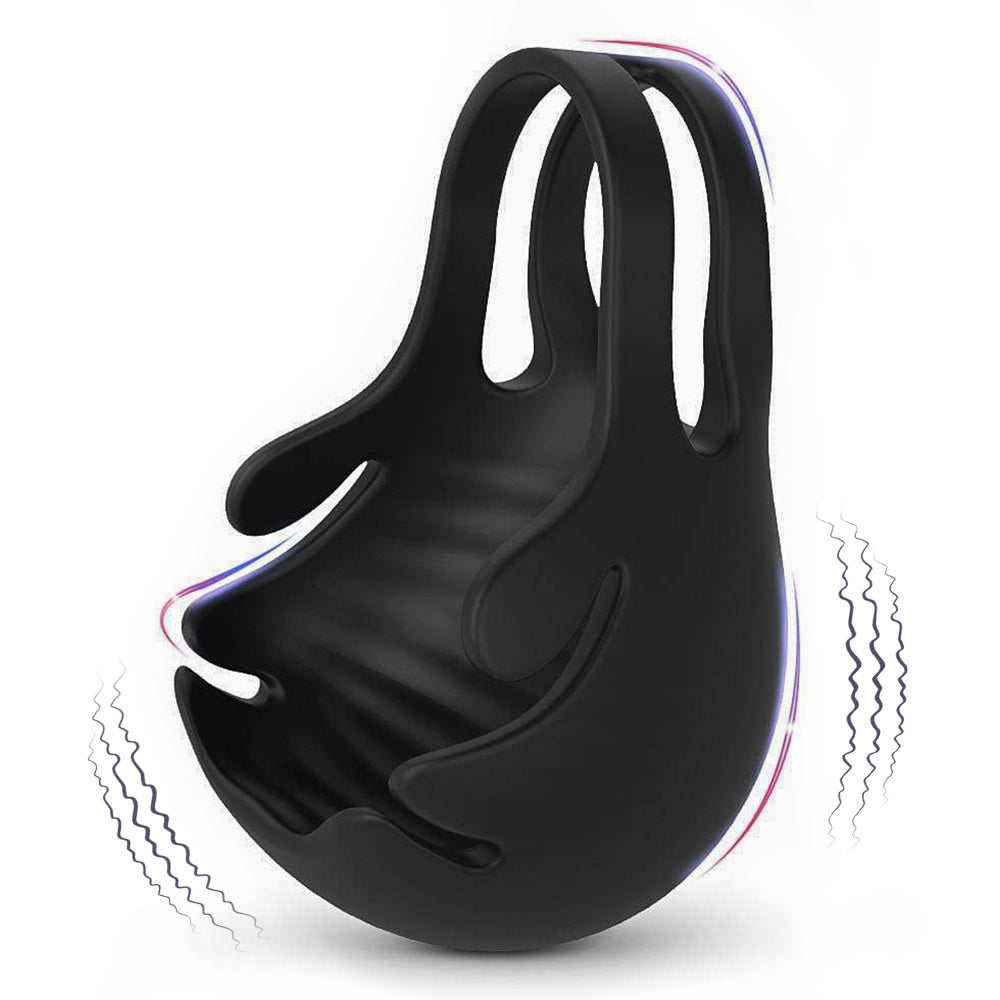 【HOT Presale until April 10th】Cock Rings including Testicles 9 Vibrations S-Hand