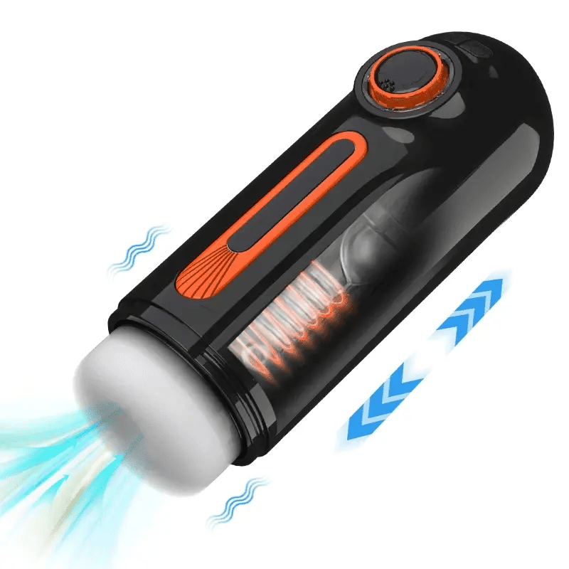 【Uppvärmningsbar】 Alien 5 i 1 Masturbator 10 Vibrationer 4 Sugar Thrust+Vibrate+Sug+Voice+Heat